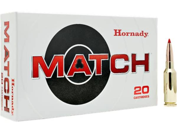 Hornady Match 6mm Advanced Rifle Cartridge (6mm ARC) Ammo 108 Grain Hornady ELD Match Polymer Tip Box of 20