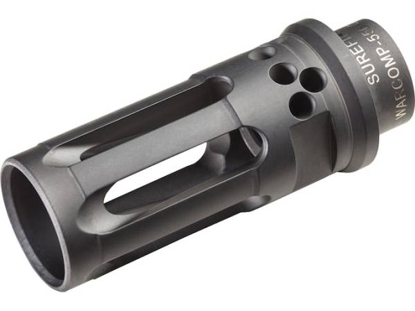 Surefire WarComp Closed Tine Flash Hider 556 SOCOM Suppressor Adapter AR-15 1/2"-28 Steel Matte