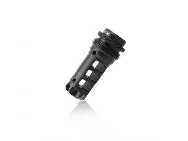 LANTAC Dragon Muzzle Brake with Silencerco ASR Quick Detach Suppressor Mount Stainless Steel Nitride