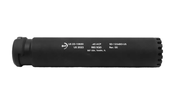 B&T SQD 3-Lug RBS Reduced Back Pressure .45 ACP Sound Suppressor